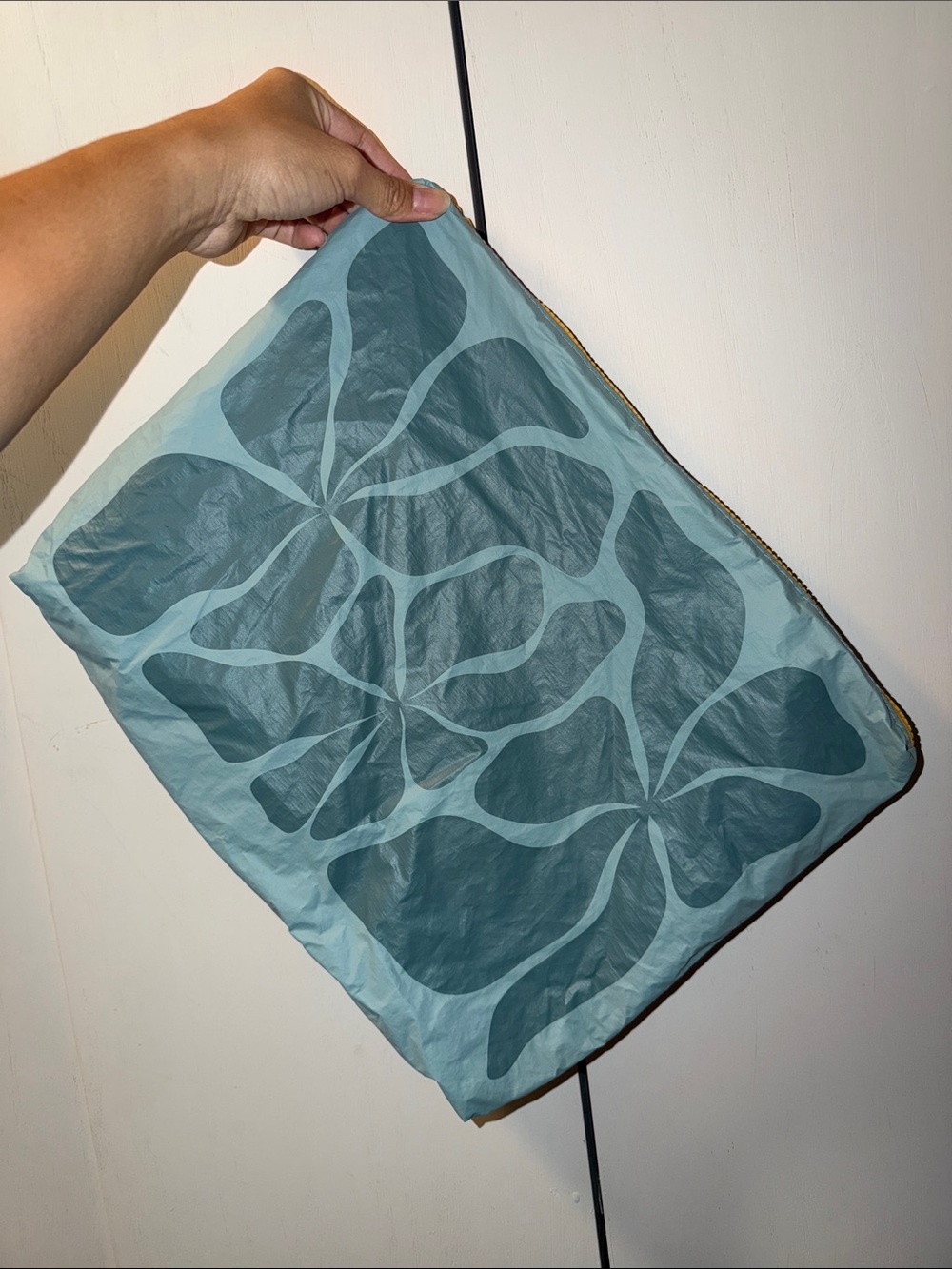 ALOHA MAX Collection Teal Floral Zip Pouch